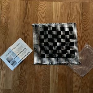 NWOT Checker Cloth Black & White Board